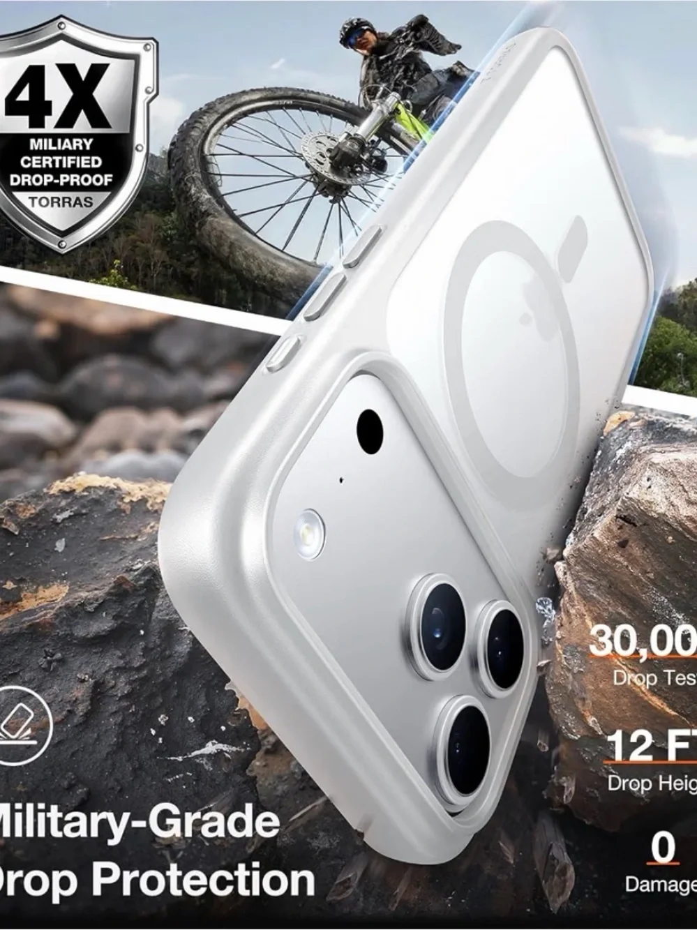 iPhone 17 Pro Case with MagSafe Clear and silver